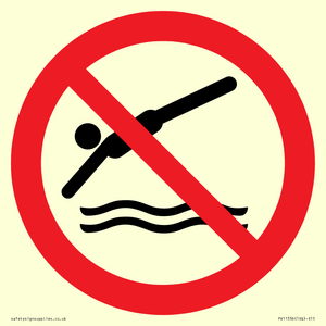 Prohibition: No diving